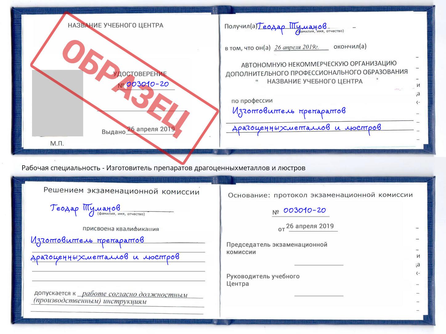 Изготовитель препаратов драгоценныхметаллов и люстров Санкт-Петербург