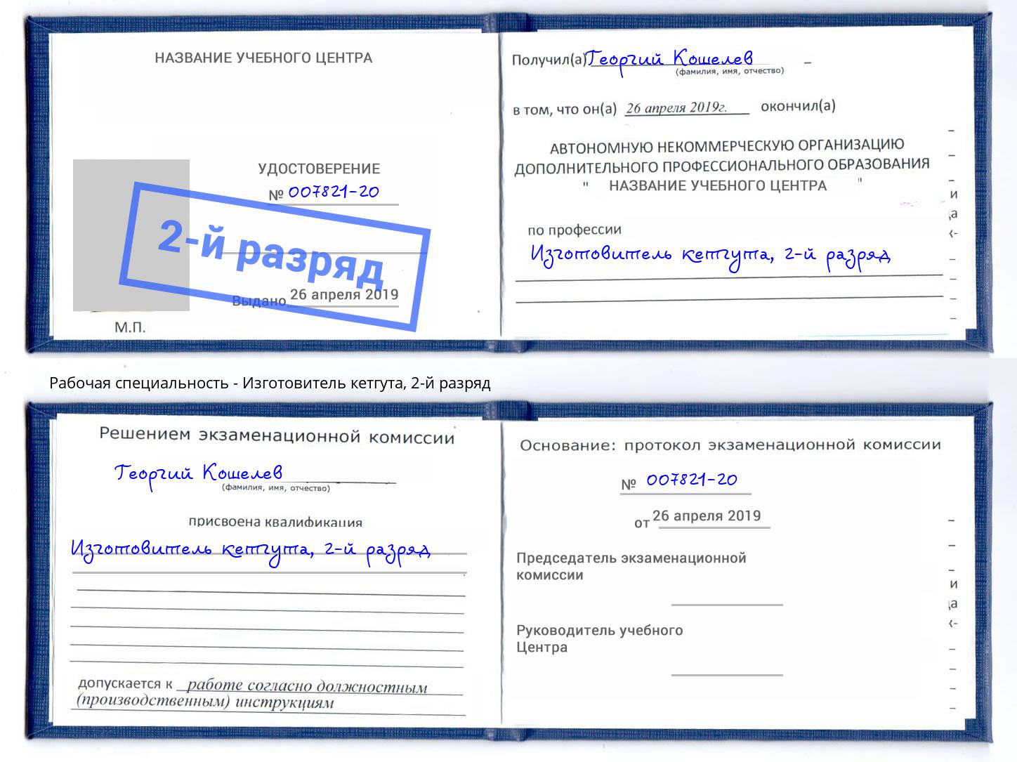 корочка 2-й разряд Изготовитель кетгута Санкт-Петербург